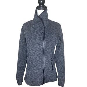 Champion C9 Wm’s Size Med Dark Heather Grey Full Zip Cowl Neck Sweatshirt